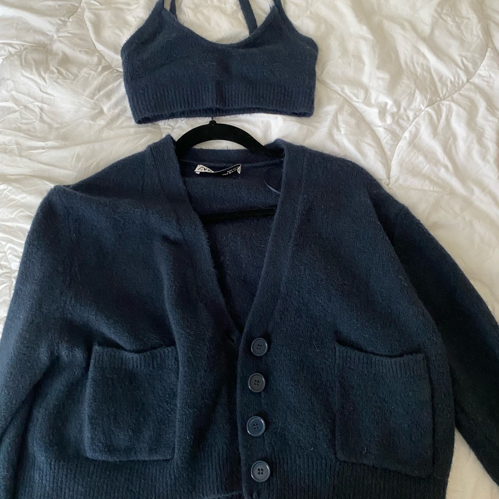 Sweater bralette and sweater